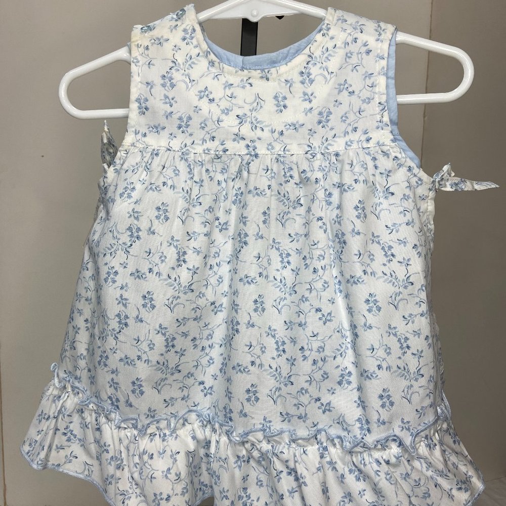Creme' de la Creme' New Infant blue dress with apron size 3 months - Picture 4 of 8